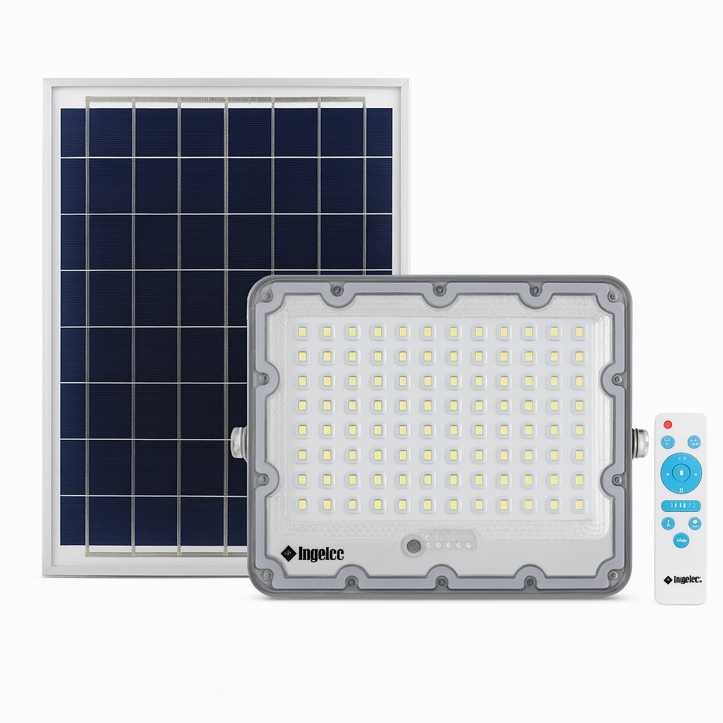 100 W Projecteur LED Solaire Rechargeable – Ingelec
